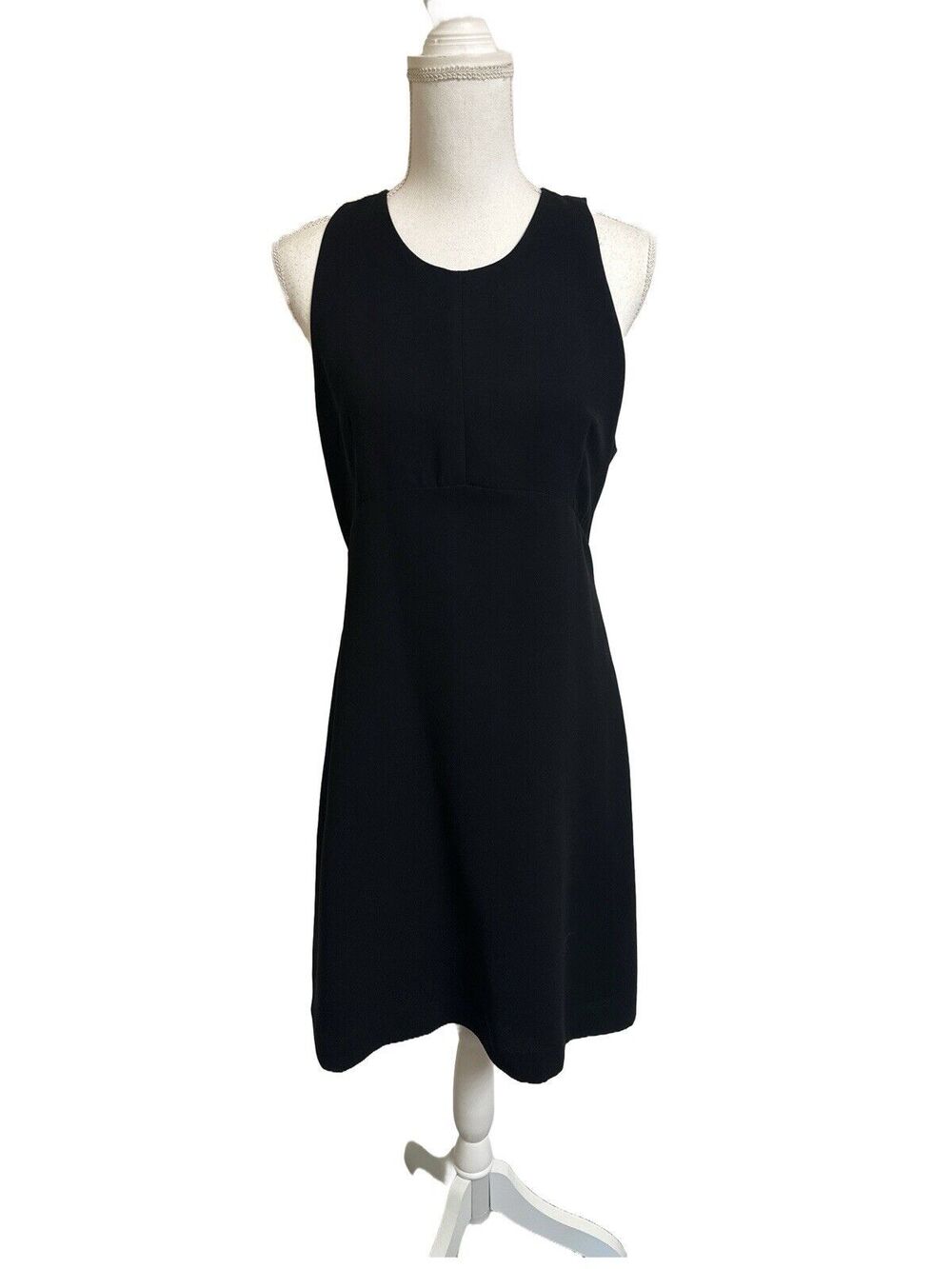 Zara Woman M Simple Black Business Casual Shift Dress Sleeveless Made in Spain